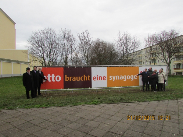 Banner „Otto braucht eine Synagoge“