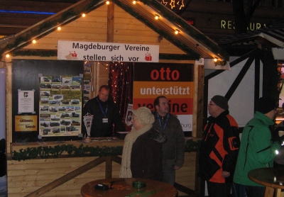 Unser Förderverein auf dem Magdeburger Weihnachtsmarkt
